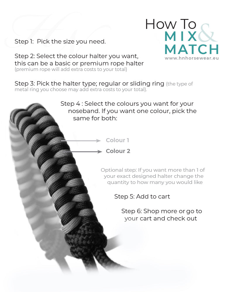 Fishtail Braid Rope Halter XL