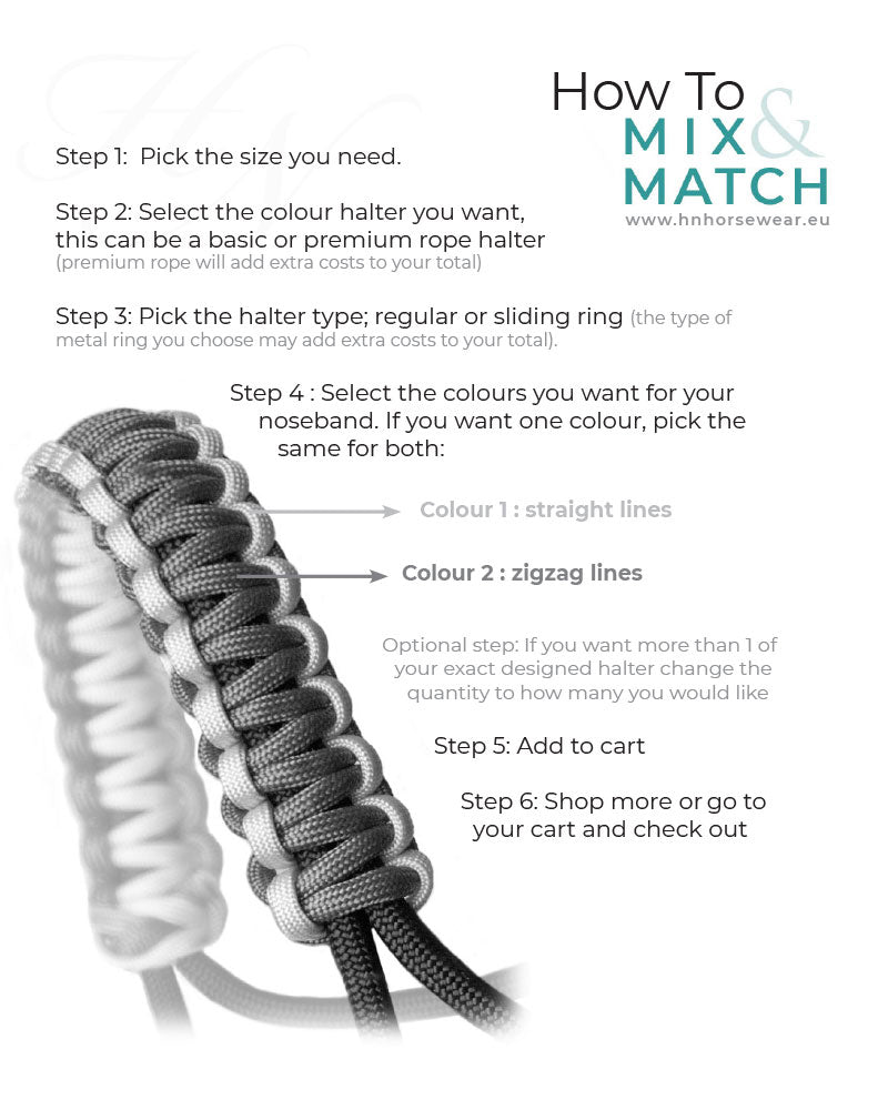 Knotless Cobra Braid Rope Halter XL