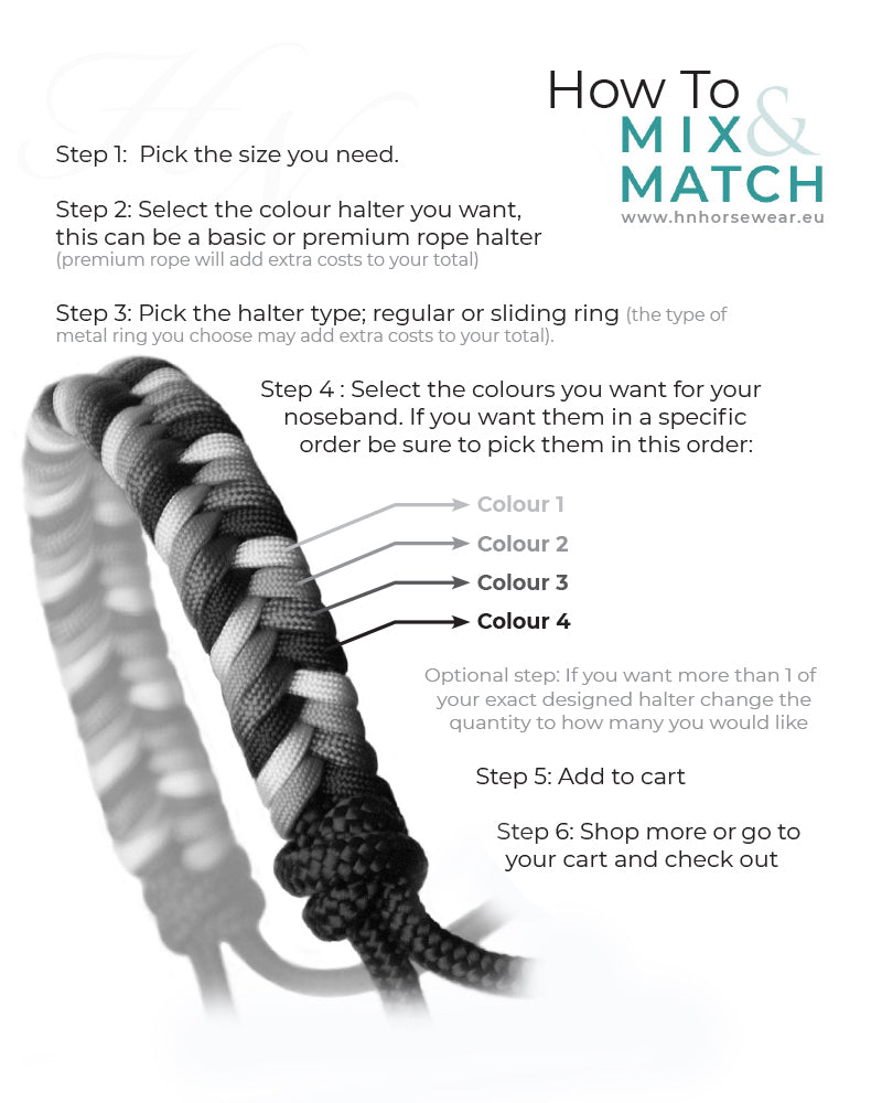 Mermaid tail Braid Rope Halter