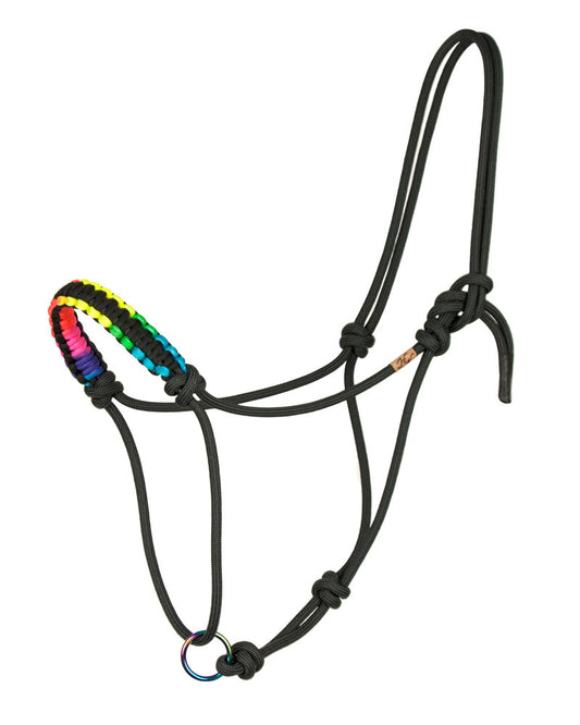 Premium Rainbow Ring Rope Halter - Pony
