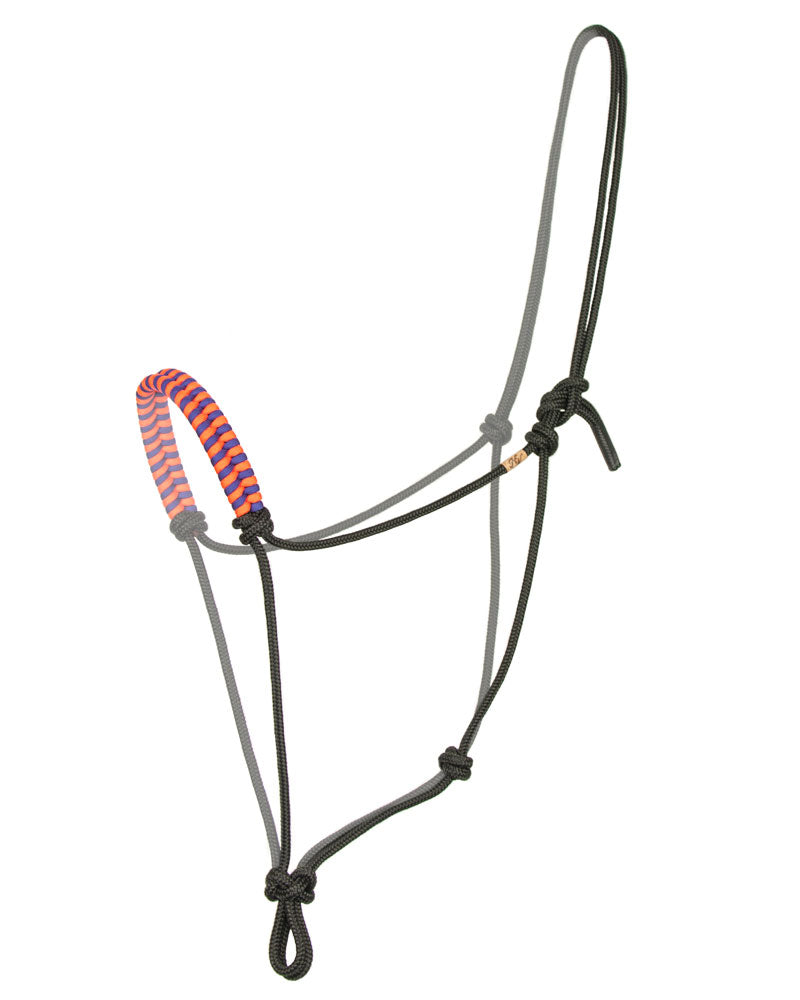 Black Onyx halter - Super Dutch and Deep Purple noseband