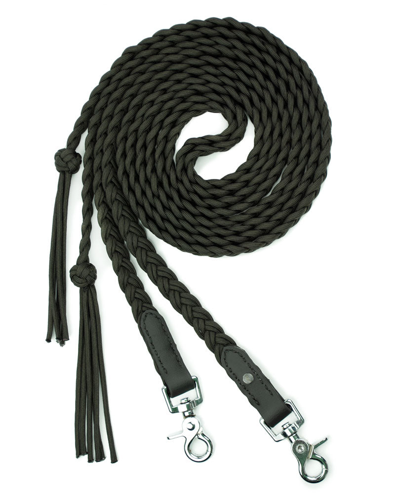 Boston Split Reins - Carbon Black - WL