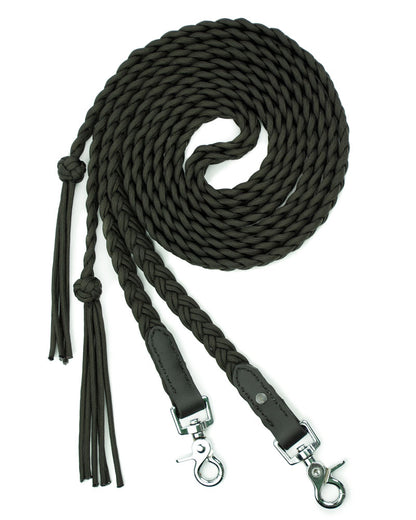 Boston Split Reins - Carbon Black - WL