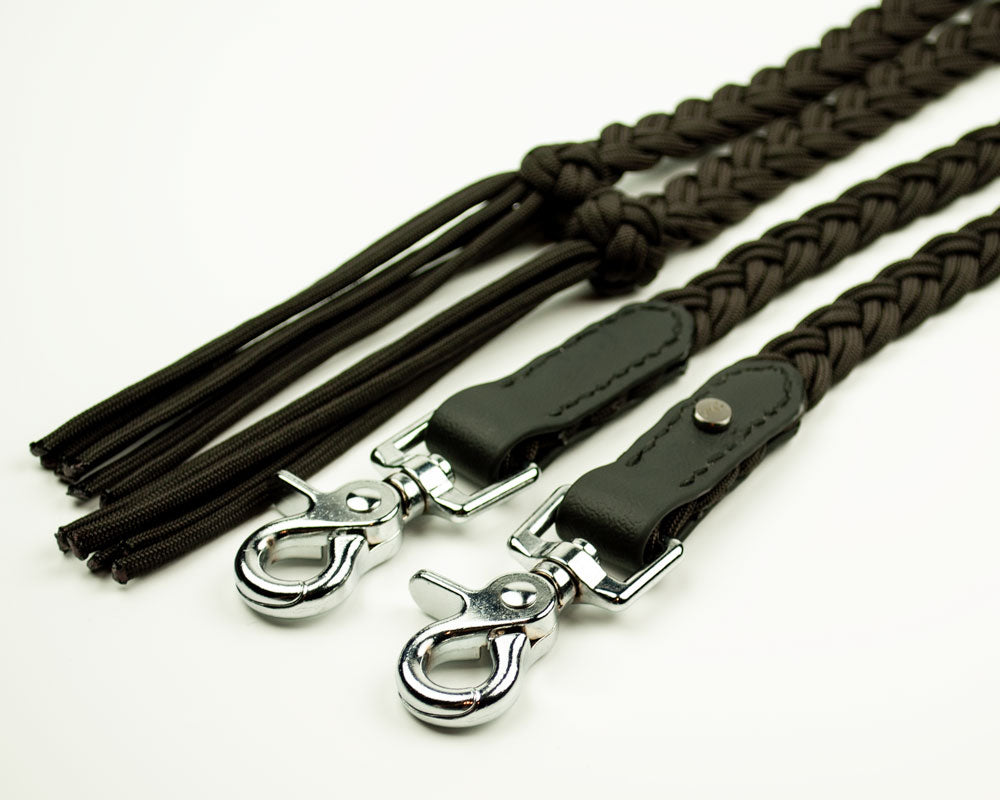 Boston Split Reins - Carbon Black - WL