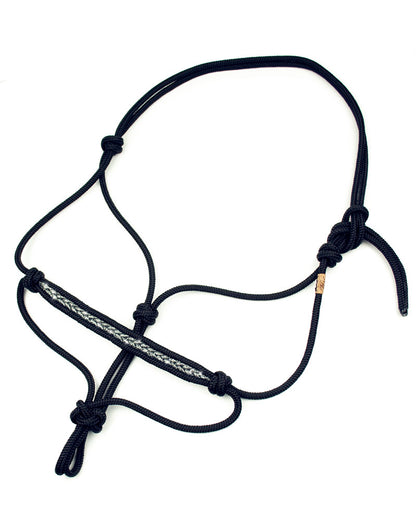 Silver Braid - rope halter - PONY