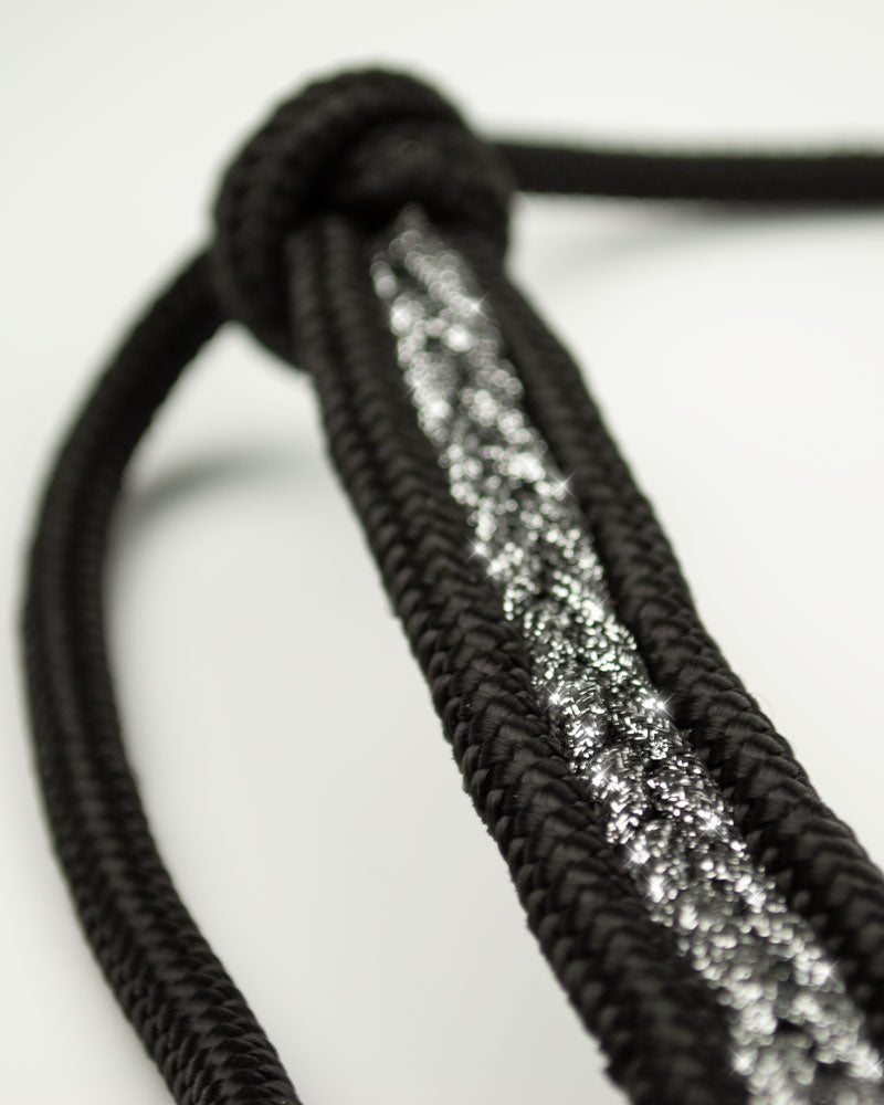 Silver Braid - rope halter - PONY