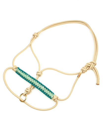 Glitter Shore - premium sliding ring rope halter - PONY